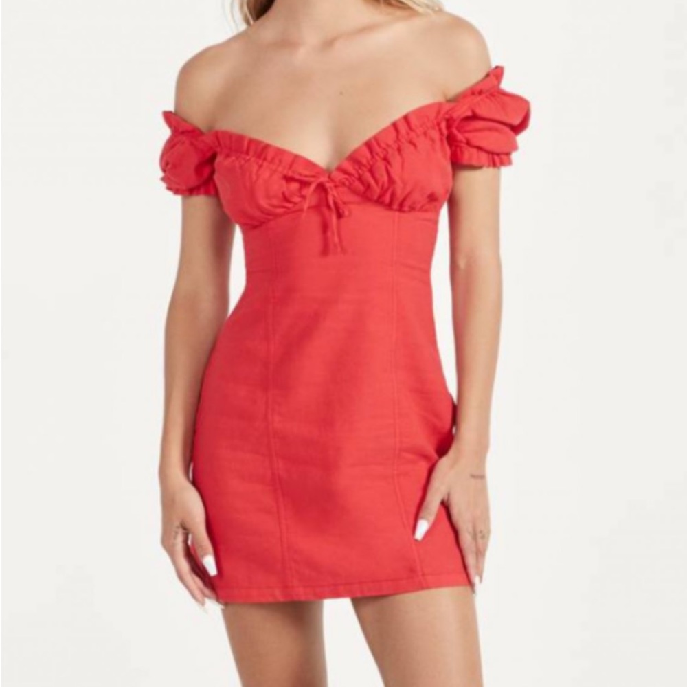 Bershka Red Mini Dress